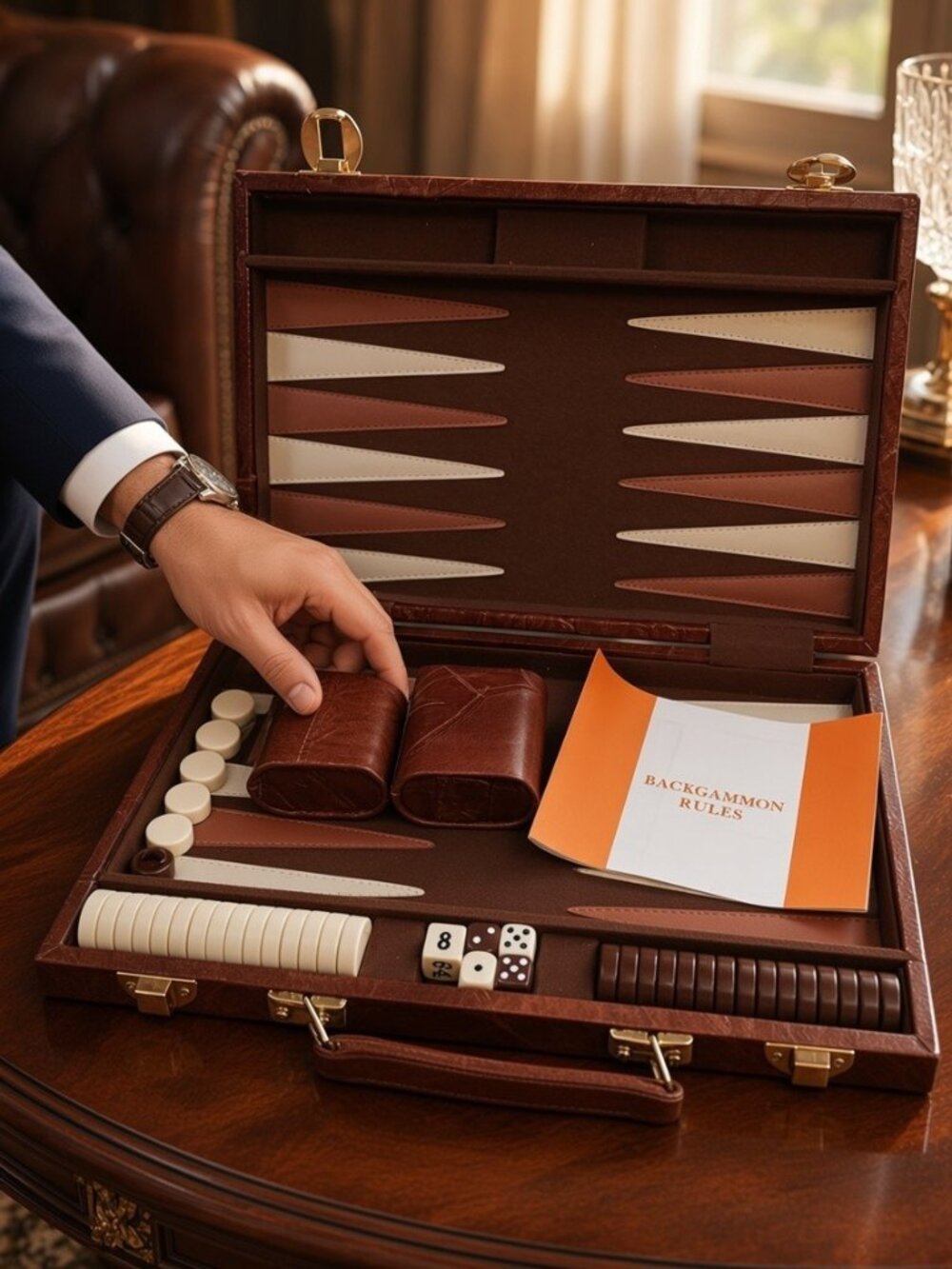 Vintage Skor-Mor Backgammon Set • 1980s Taiwan • Retro Patchwork Case